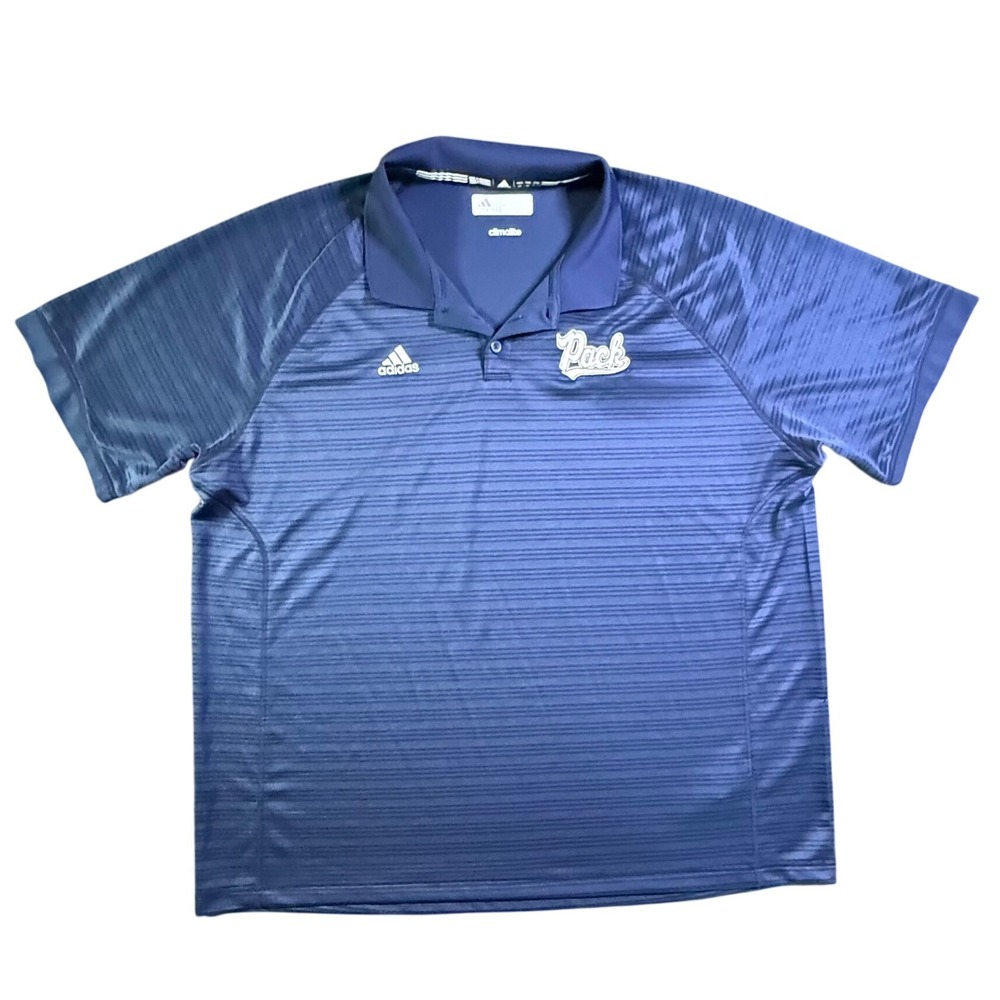 Adidas Pack 2XL Mens ClimaLite Athletic Polo Shirt Navy Blue‎